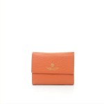 SPALDING & BROS. Small Continental portafoglio donna Tiffany in pelle di vitello arancio